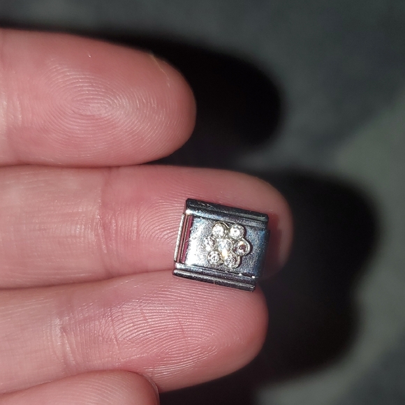 Jewelry - ❤️‍🔥10/$10❤️‍🔥 Rhinestone Flower Silver Italian Charm